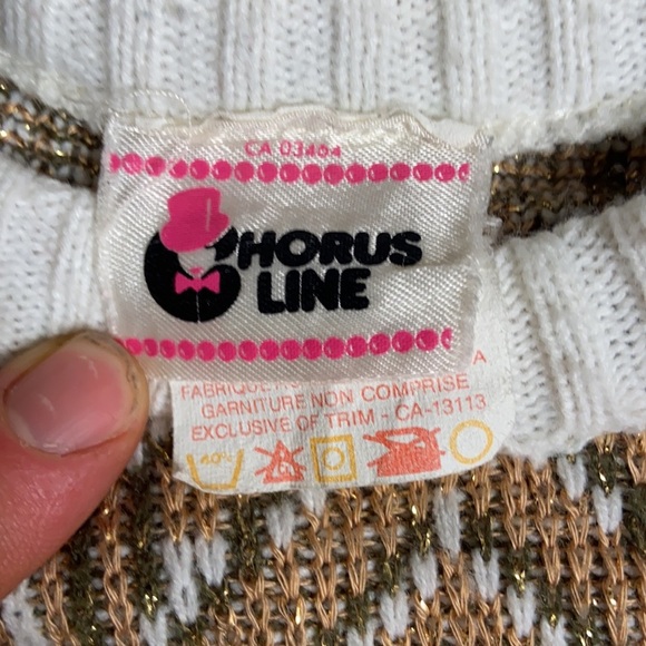 Vintage Chorus Line ugly Holiday Crew neck Sweater - Picture 7 of 12